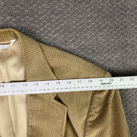 Lands End Corduroy Blazer Sport Coat Men's 41L Tan Elbow Patch Patches - Picture 11 of 15